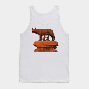 Capitoline Wolf Romulus and Remus Roman Empire Symbol Tank Top